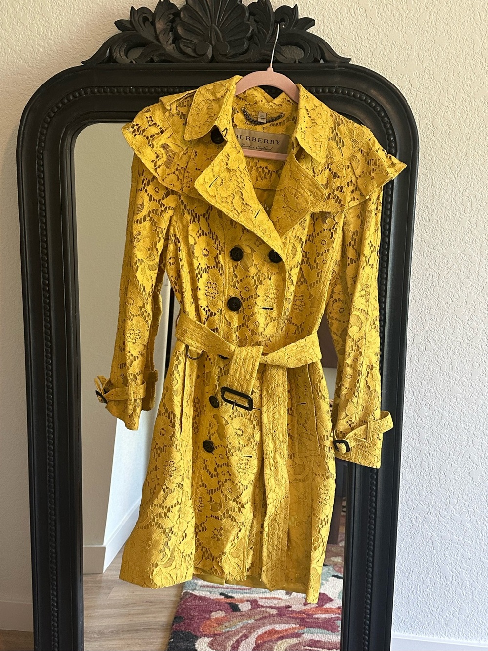Burberry Lace Trench with Ruffles